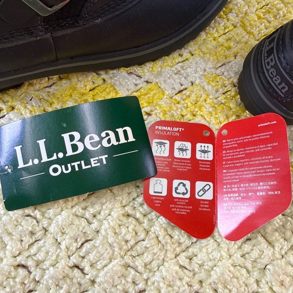 LL Bean Rangeley Pac Boot Mid Waterproof Insulated Black Winter Boots Women 6 - Picture 3 of 16